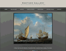 Tablet Screenshot of koetsergallery.com